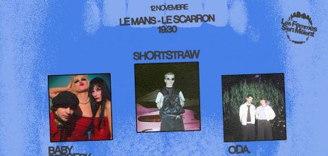 Affiche : Baby Berserk + shortstraw., Le Scarron, 12 nov.