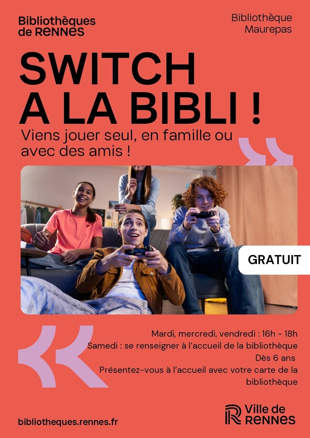 Affiche : SWITCH A LA BIBLI !