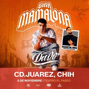 Poster: MC Davo: Gira Mamalona 2.0, Teatro del INBA, Nov 6