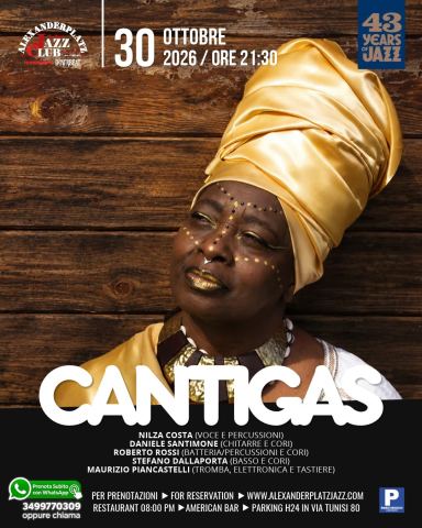 Locandina: NILZA COSTA - CANTIGAS, Alexanderplatz Jazz Club, 30 ott