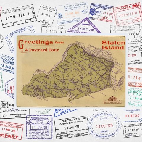 Poster: Greetings from Staten Island: A Postcard Tour, Historic Richmond Town, Apr 26