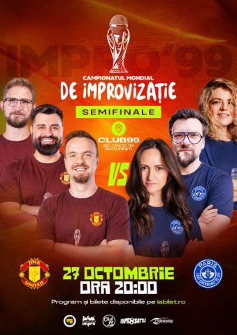 Afiș: Jinx United vs. Paris Sânt Ghermanu de Jos | Sferturi Meci 4 | Impro Show la Club99, Club 99, 27 oct.