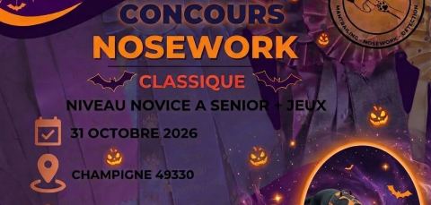 Poster: Concours Nosework CSSI FRANCE COMPLET, MFR de Champigné - officiel, Oct 31