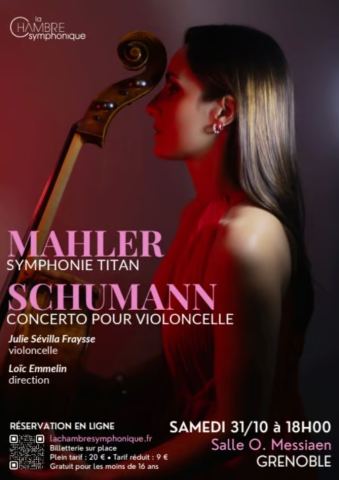 Affiche : La Chambre Symphonique – Schumann, Mahler, Salle Olivier Messiaen, 31 oct.