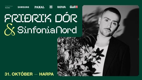 Veggspjald: Friðrik Dór & SinfoniaNord, Harpa, 31. okt.