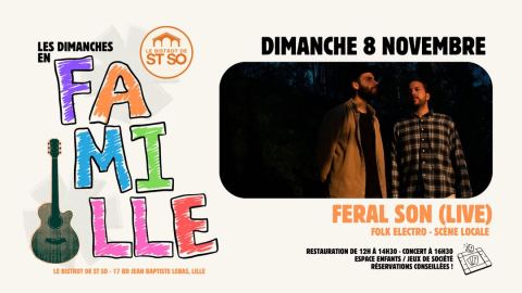 Affiche : Les Dimanches en Famille, Le Bistrot de St So, 8 nov.