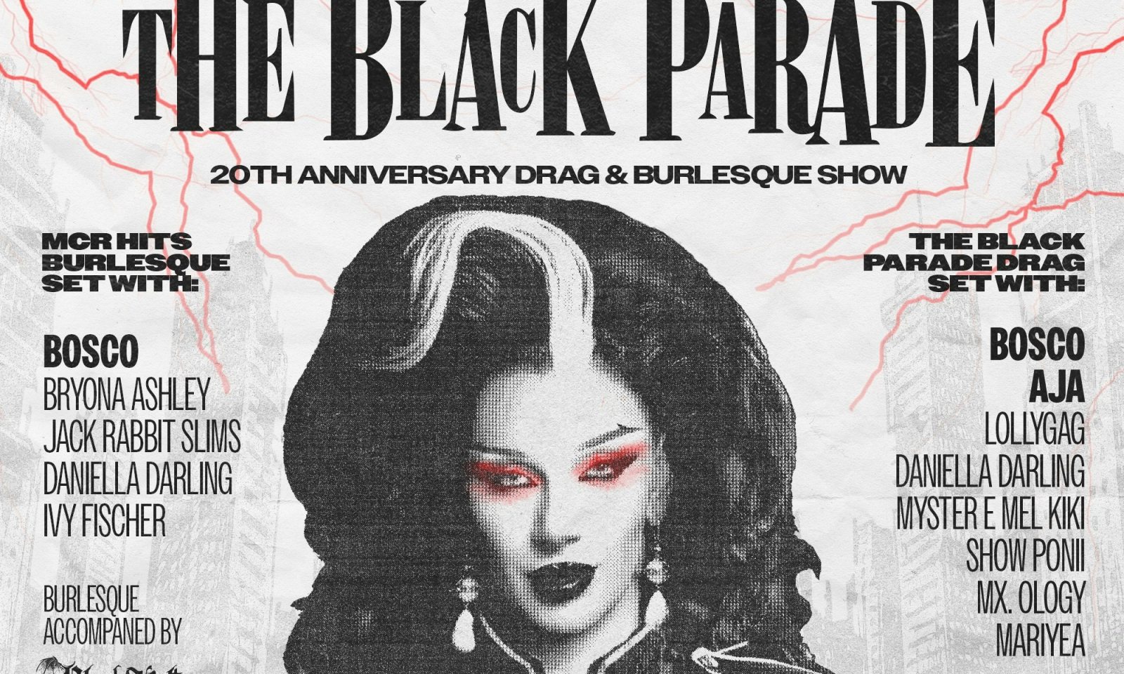 Poster: Bosco: The Black Parade Drag + Burlesque Show