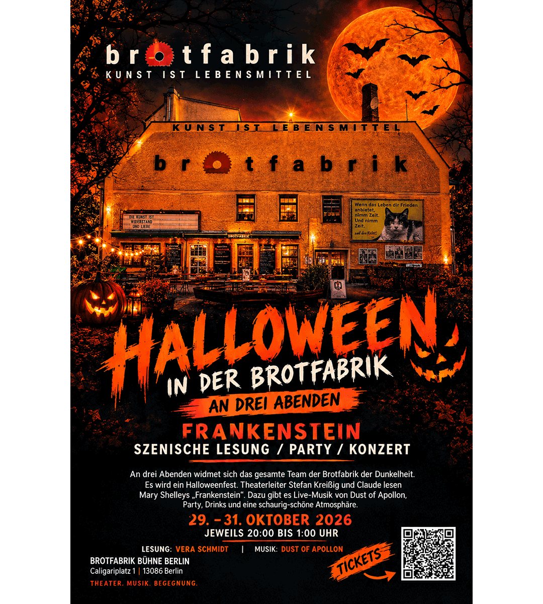 Plakat: Frankenstein! Ein Fest zu Haloween