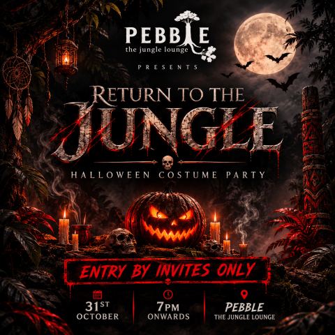 Poster: Return To The Jungle - Halloween Costume Party, Pebble - The Jungle Lounge, Oct 31