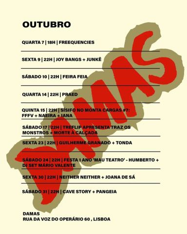 Cartaz: Cave Story + Pangeia, Damas, 31/10