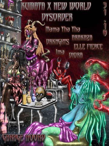 Affiche: Kumata x New World Dysorder, Garage Noord, 31 okt