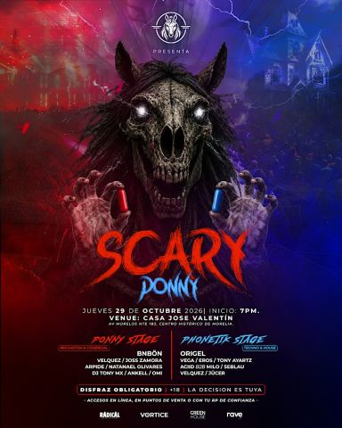 Cartel: Scary Ponny 2026, Casa José Valentín, 29 oct