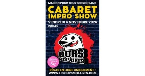 Poster: Cabaret impro show, Maison pour tous George Sand, Nov 6
