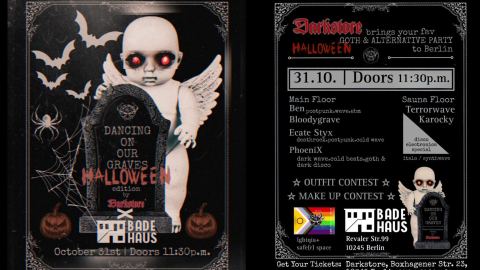 Plakat: Dancing on Our Graves - Halloween Special, Badehaus, 31. Okt.