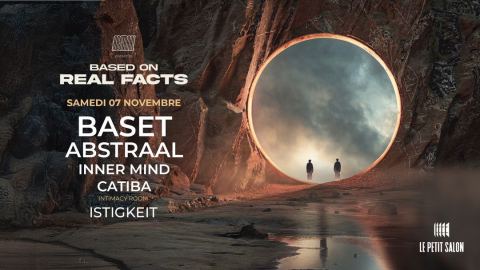 Affiche : BASED ON REAL FACTS : BASET, ABSTRAAL, INNERMIND & MORE, Le Petit Salon, 7 nov.