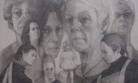 Poster: Mastering Portraiture - Drawing Workshop with Dr Kay Kane, Petrie Terrace Gallery, Oct 31