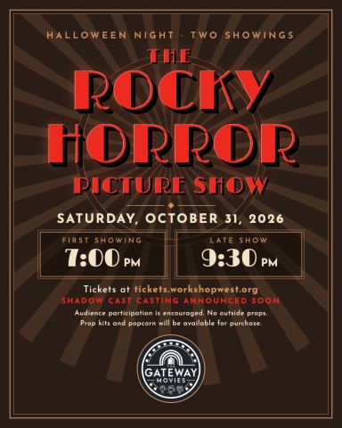 Poster: The Rocky Horror Picture Show - Movie Sing-Along, The Gateway Theatre (Workshop West Playwrights' Theatre), Oct 31