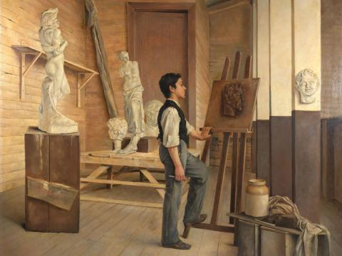 Cartel: Vistas de taller, artistas, objetos e identidades (1880-1950), Museo Nacional de Bellas Artes, 30 sep