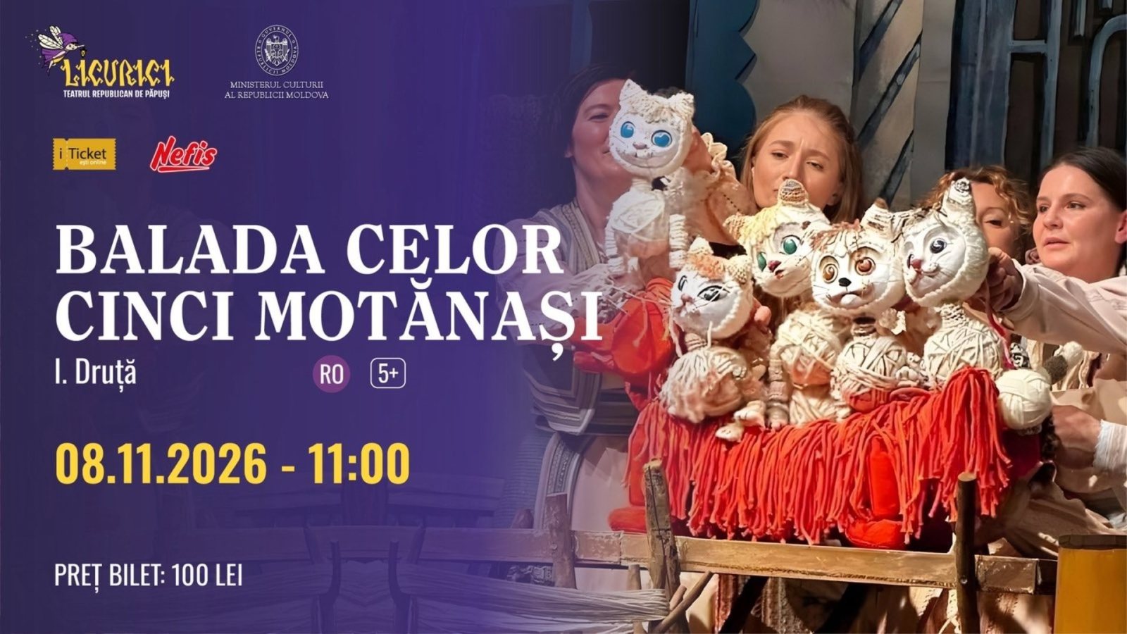 Afiș: BALADA CELOR CINCI MOTĂNAȘI