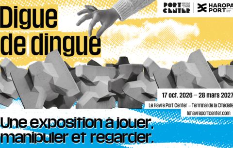 Affiche : Digue de Dingue, Le Havre Port Center, 17 oct.