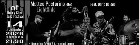 Cartel: Matteo Pastorino Quartet, Light side, Jimmy Glass Jazz Bar, 14 nov