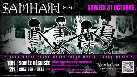 Affiche : 🌙 31/10 : SAMHAIN 2026 ✨, Café Chez Ben, 31 oct.