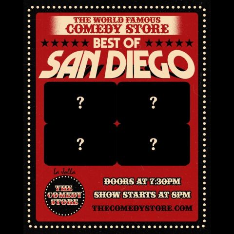 Poster: The Best of San Diego, The Comedy Store La Jolla, Oct 29