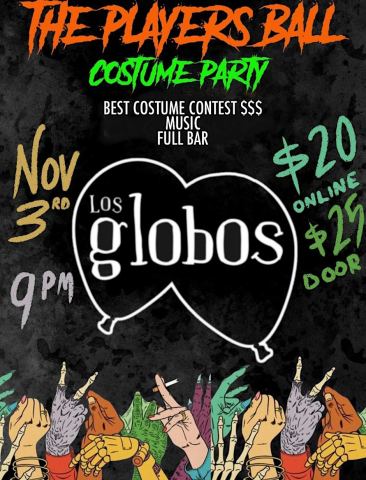 Poster: The Players Ball COSTUME PARTY, Los Globos, Nov 3