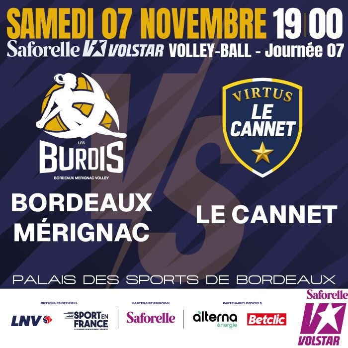 Affiche : Volley - Burdis / Le Cannet