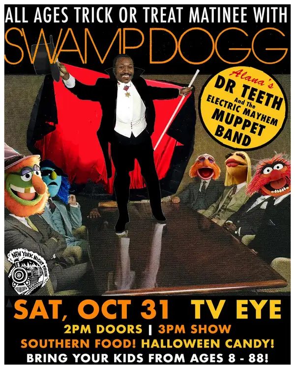 Poster: TRICK OR TREAT! SWAMP DOGG & ALANA AMRAM'S MUPPET COVER BAND