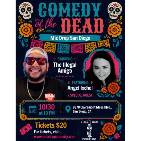 Poster: COMEDY OF THE DEAD, Mic Drop Comedy San Diego, Oct 30