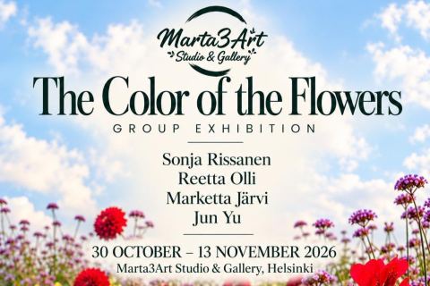 Poster: The Color of the Flowers, Marta3Art Studio& Gallery, Oct 30