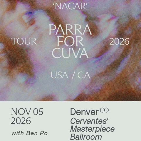 Poster: Parra for Cuva, Cervantes' Masterpiece Ballroom, Nov 5