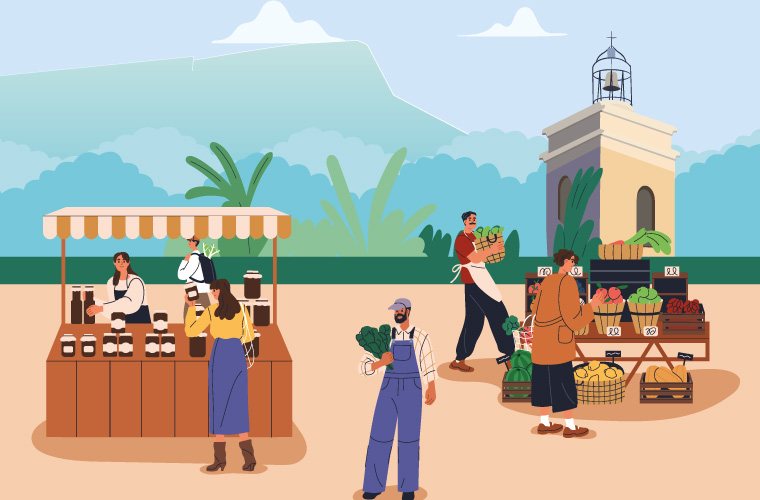 Affiche : Marché local du samedi