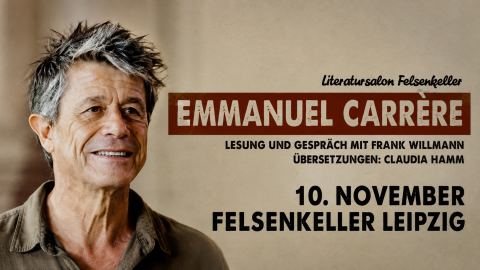 Plakat: Literatursalon: Emmanuel Carrère, Ballsaal, 10. Nov.
