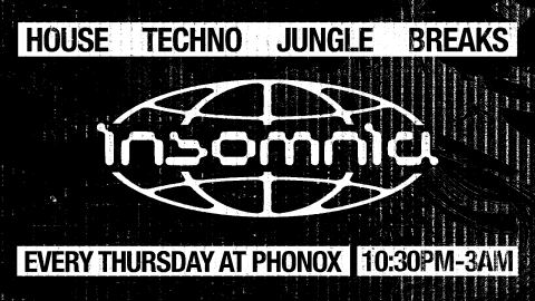Poster: Insomnia London @ Phonox! House – Techno – DNB – Jungle – Breaks, Phonox, Nov 5