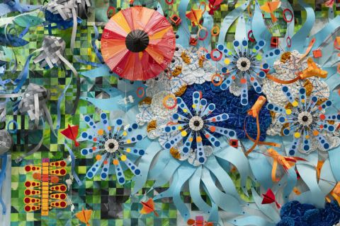 Poster: Nathalie Miebach: Under A Restless Sky, Arkansas Museum of Fine Arts, Aug 2