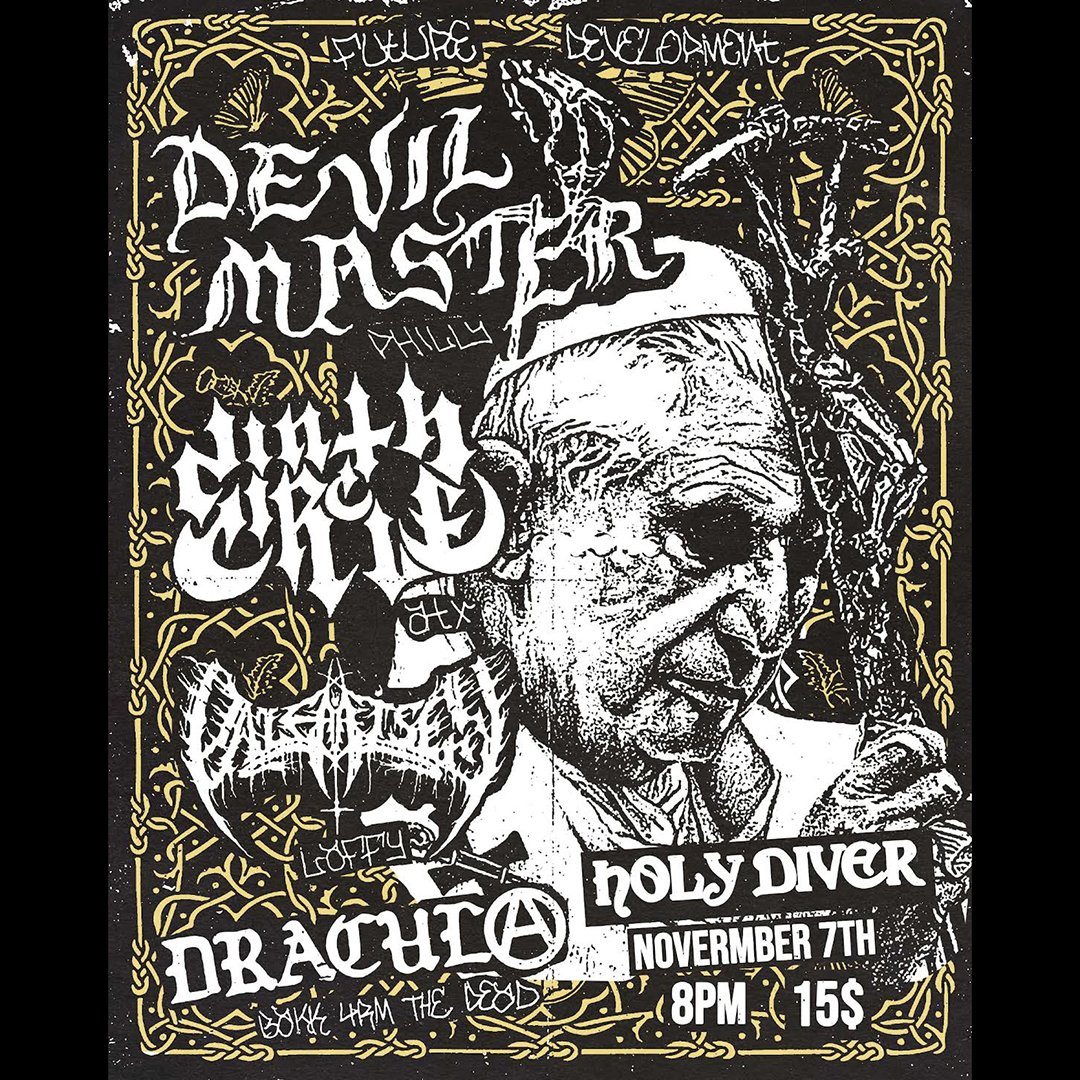 Poster: DEVIL MASTER with NINTH CIRCLE, PALE MISERY & DRACULA