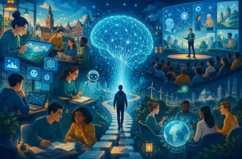 Affiche : L’intelligence artificielle dans nos vies, et si on en parlait ?, Espace des Accacias + Le Kursaal, 7 nov.