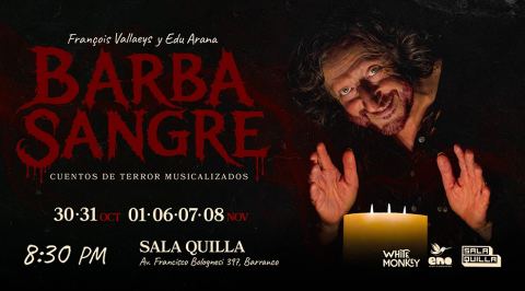 Cartel: Barba Sangre, Sala Quilla, 30 oct