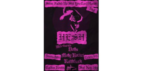 Poster: Hesh - Some Fucked Up Shit You Can't Handle Tour, Cactus Room, Nov 7