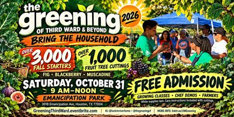 Poster: Harlem River Farmers Market, Emancipation Park, Oct 31