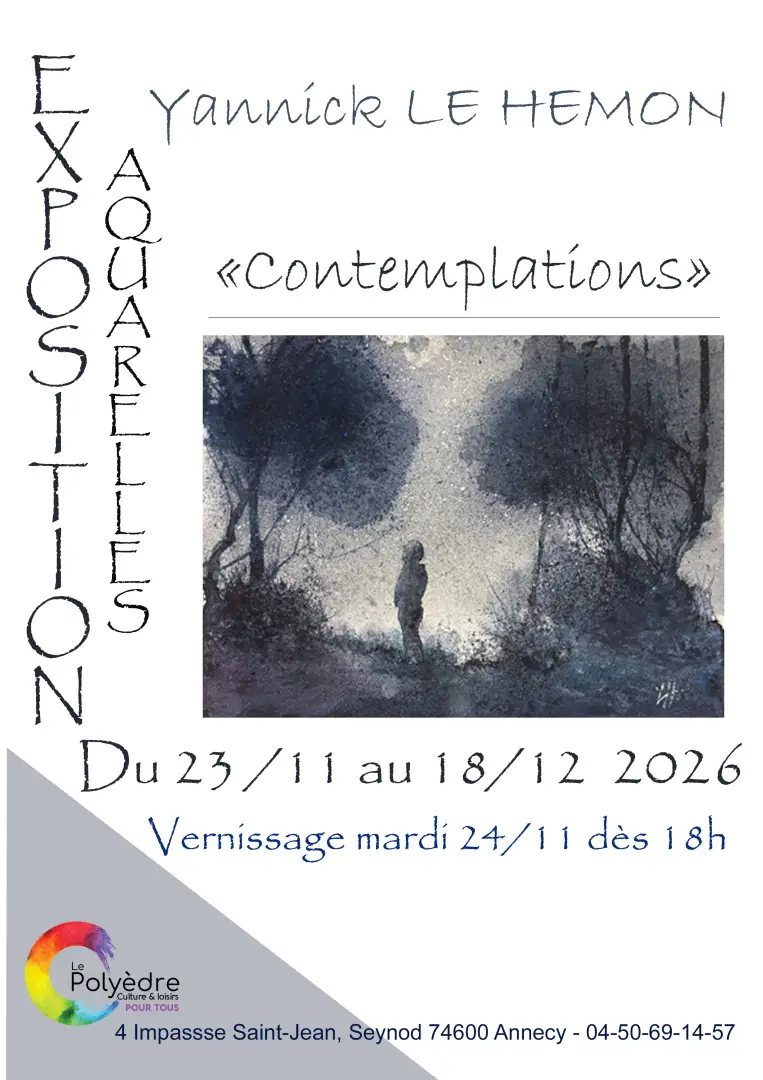 Poster: Exposition d'aquarelles "Contemplations
