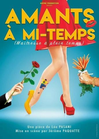 Affiche : Théâtre "Amants à mi-temps", Théâtre Victoire, 26 sept.