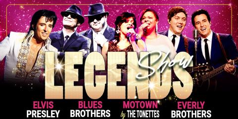 Poster: Legends Show: Tributes to Everly Brothers, Blues Brothers, Motown and Elvis, Festival Place, Oct 28
