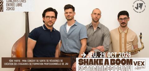 Poster: Shake A Boom & Stagiaires de JAV au Vacarme Exquis - Concerts Lives - Rock'N'Roll Rockabilly, Vacarme Exquis｜VEX, Oct 29
