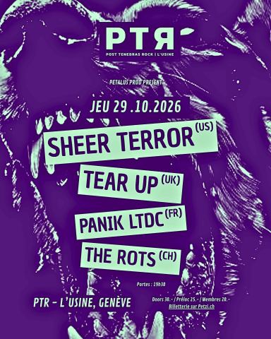 Poster: Sheer Terror + Tear Up, L'Usine, Oct 29