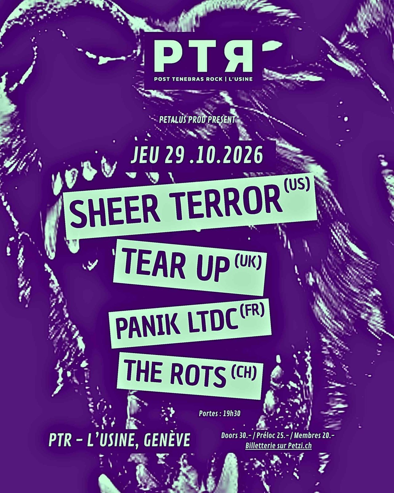 Poster: Sheer Terror + Tear Up