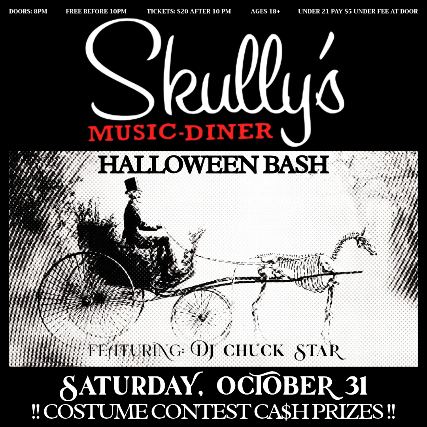 Poster: SKULLY'S HALLOWEEN BASH 2026 💀, Skully's Music Diner, Oct 31