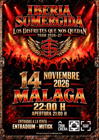 Cartel: Un clásico como Iberia Sumergia, Sala Trinchera, 14 nov